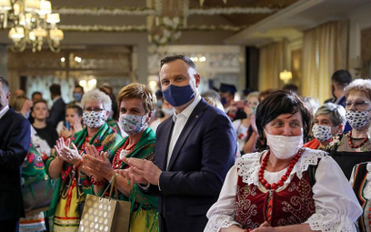 Spotkanie prezydenta Andrzeja Dudy z Kołami Gospodyń Wiejskich w Urszulinie, 3 czerwca 2020