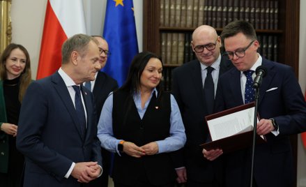 Donald Tusk i Szymon Hołownia