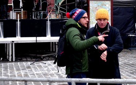 Chris Baldwin jeszcze na ostatniej próbie przed ceremonią otwarcia.