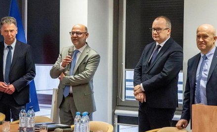 Od lewej Janusz Kawałek, Paweł Rygiel, Adam Bodnar, Dariusz Mazur