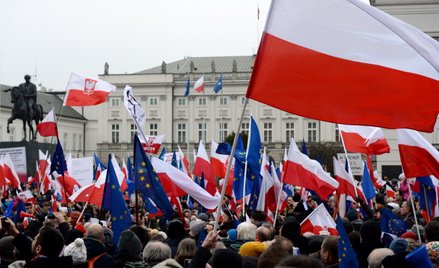 Protest Nowoczesnej, Platformy i KOD przed Pałacem Prezydenckim