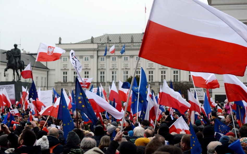 Protest Nowoczesnej, Platformy i KOD przed Pałacem Prezydenckim