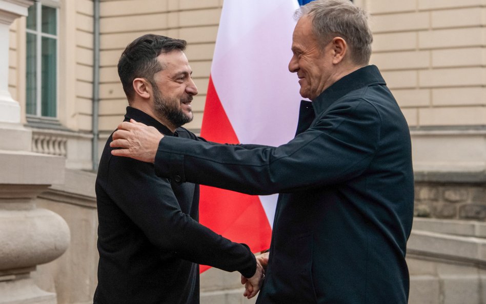 Wołodymyr Zełenski i Donald Tusk