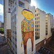 Os Gemeos, mural bez tytułu, Săo Paulo, Brazylia, 2009, zdj. Ignacio Aronovich/LOST ART, dzięki uprz
