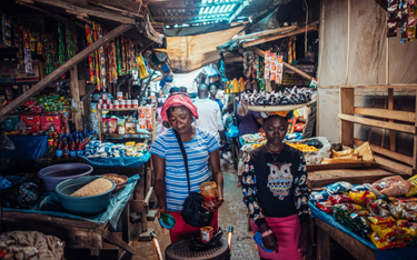Bazar w miejscowości Mararaba w Nigerii
