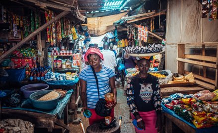 Bazar w miejscowości Mararaba w Nigerii