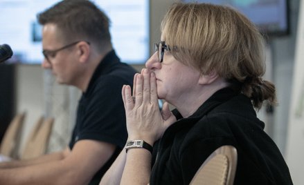 Prezes Państwowego Gospodarstwa Wodnego Wody Polskie Joanna Kopczyńska (P) podczas narady ogólnopols