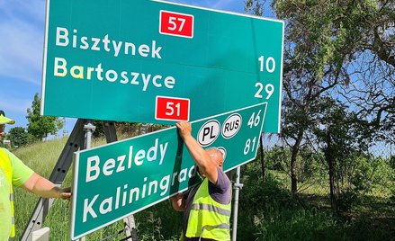 GDDKiA rozpoczęła wymianę znaków drogowych z rosyjską nazwą