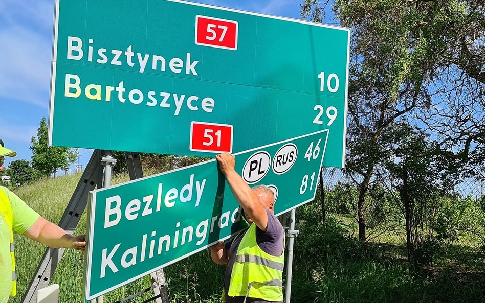 GDDKiA rozpoczęła wymianę znaków drogowych z rosyjską nazwą