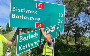 GDDKiA rozpoczęła wymianę znaków drogowych z rosyjską nazwą