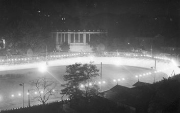 Tor na Dynasach w roku 1928. Najważniejszy element - betonową nawierzchnię - otrzymał dopiero w 1921