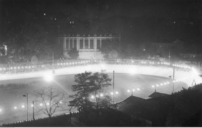 Tor na Dynasach w roku 1928. Najważniejszy element - betonową nawierzchnię - otrzymał dopiero w 1921