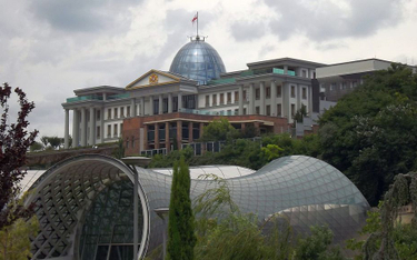 Zwieńczony szklaną kopułą pałac góruje nad stolicą Gruzji