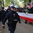 Policja przed siedzibą Trybunału Konstytucyjnego w Warszawie, 14 października 2026 r.