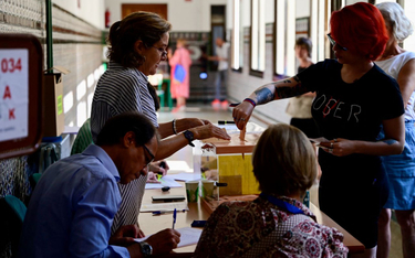 Jeden z lokali wyborczych w Madrycie