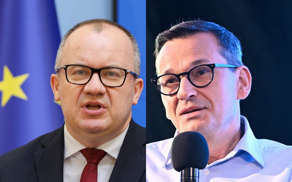 Minister sprawiedliwości Adam Bodnar i były premier Mateusz Morawiecki