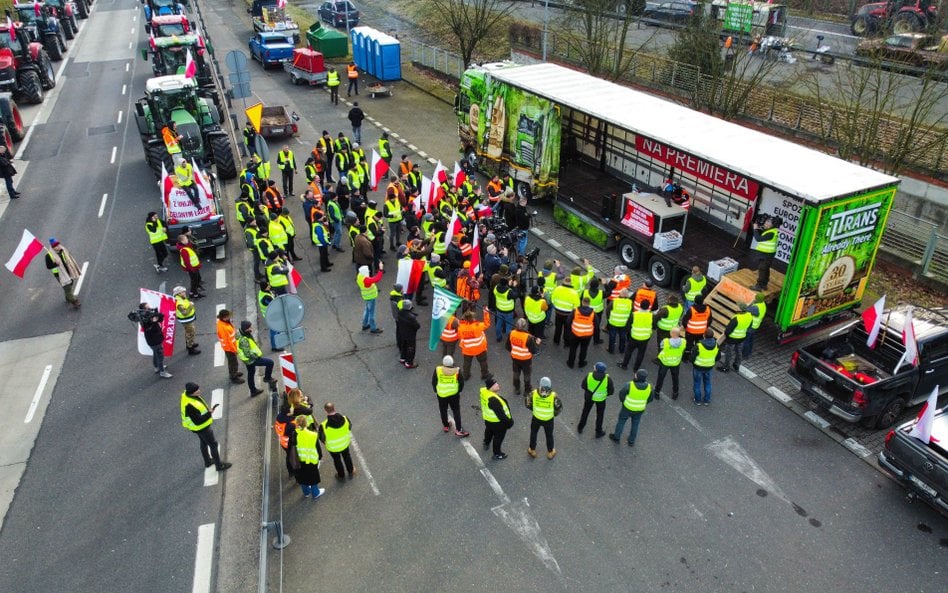 Protest rolników w Świecku