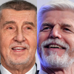 Andrej Babiš (z lewej, 1,952 mln głosów) i Petr Pavel (1,975 mln głosów)
