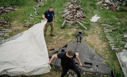 Rosja może przeprowadzić prowokację m.in. z użyciem dronów (na zdjęciu szczątki Shahida)