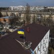 Ukraińska flaga nad Buczą