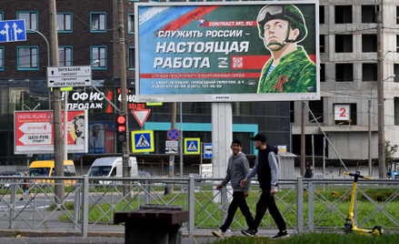 Billboard zachęcający do zaciągnięcia się do rosyjskiej armii