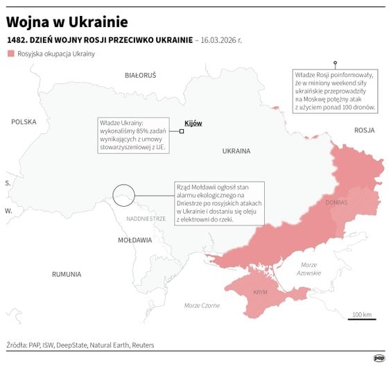 Tak wyglądała sytuacja na froncie w 1482 dniu wojny