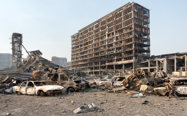 Zniszczone centrum handlowe Retroville w Kijowie