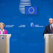 Ursula von der Leyen, przewodnicząca Komisji Europejskiej i Charles Michel, przewodniczący Rady Euro