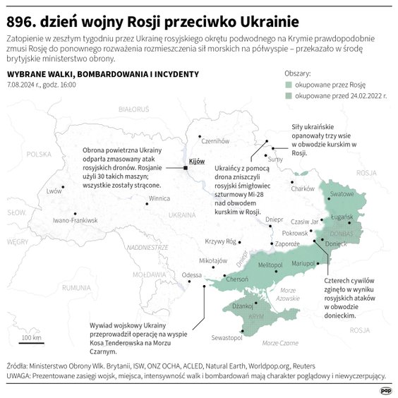 Tak wyglądała sytuacja na froncie w 896. dniu wojny
