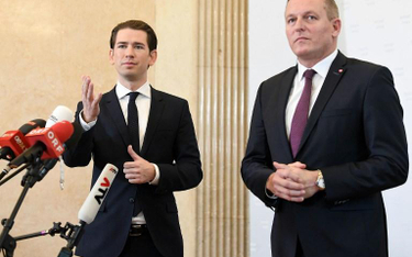 Kanclerz Sebastian Kurz i minister obrony Mario Kunasek