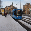 Przystanek tramwajowy w Sztokholmie.