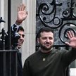 Premier Rishi Sunak i prezydent Wołodymyr Zełenski przed Downing Street 10