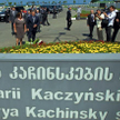 Prezydent Bronisław Komorowski na ulicy Lecha i Marii Kaczyńskich w Batumi. 27 lipca 2011 r. (fot. P