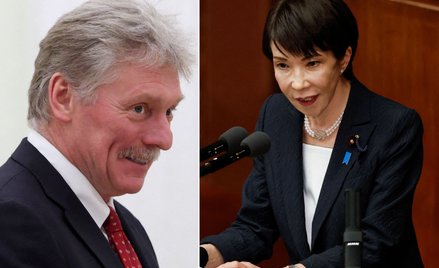 Dmitrij Pieskow i Sanae Takaichi