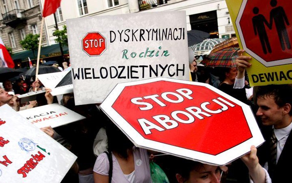 Marsz przeciwników aborcji