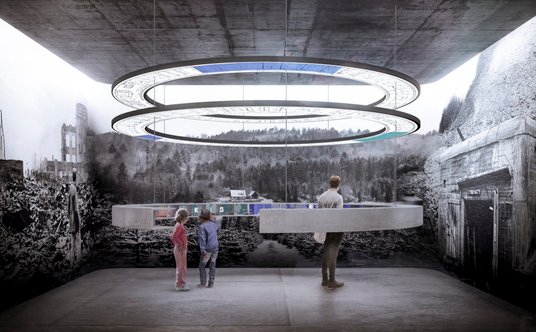 Fragment ekspozycji prezentującej realia zimnej wojny.