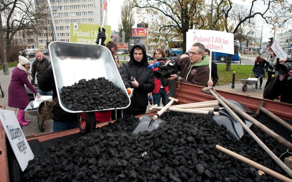 Antywęglowy happening WWF Polska