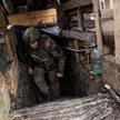 Ukraiński żołnierz, front pod Awdijiwką, 18 lutego