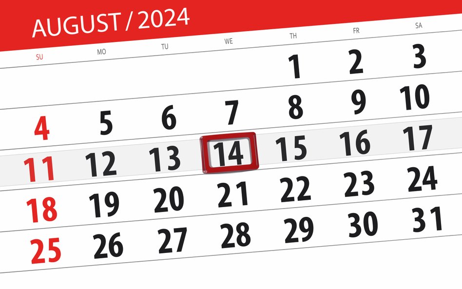 Wydarzy się dziś. Kalendarium wydarzeń na rynkach w dniu 14.08.2024