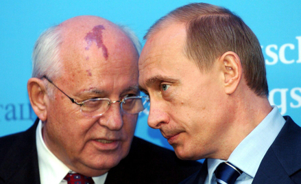 Michaił Gorbaczow i Władimir Putin, fotografia z 2004 r.