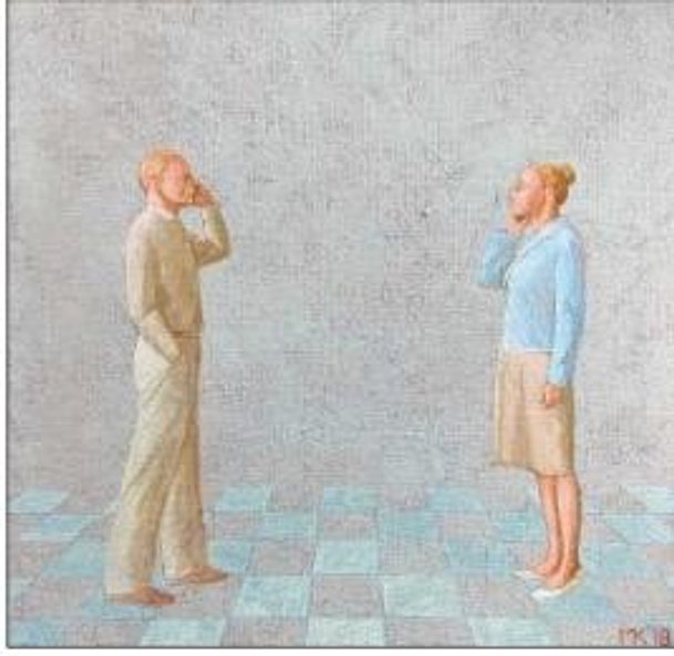 Mikołaj Kasprzyk podarował na aukcję dwa obrazy.