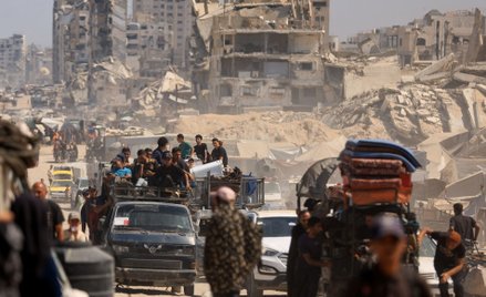 Miasto Gaza. Mieszkańcy opuszczają je po kategorycznym wezwaniu Izraela do ewakuacji, 9 września