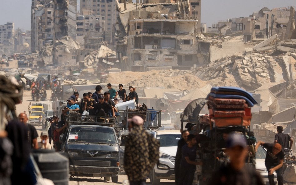 Miasto Gaza. Mieszkańcy opuszczają je po kategorycznym wezwaniu Izraela do ewakuacji, 9 września