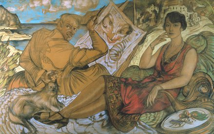 Stanisław Ignacy Witkiewicz (1885–1939) Fałsz kobiety – autoportret z portretem Maryli Grossmanowej,