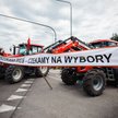 Protest rolników na drodze do przejścia granicznego w Dorohusku