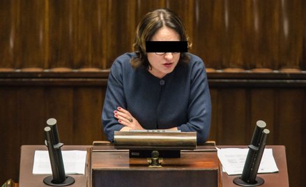 Bożena K. podczas wystąpienia w Sejmie w 2015 r.