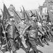 Parada weteranów rewolucji październikowej na placu Czerwonym w Moskwie, 1930 r.