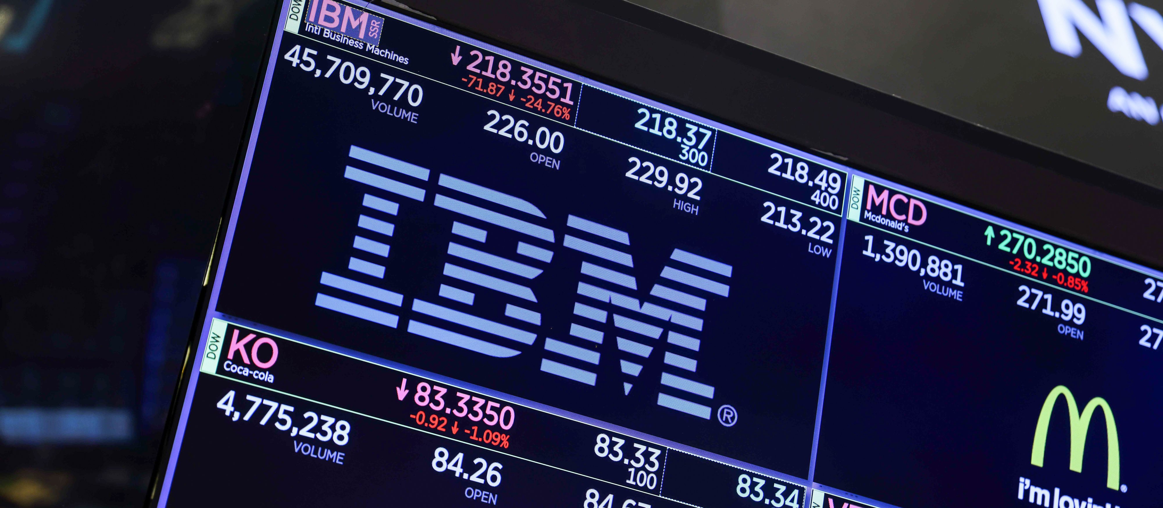 IBM stracił na wartości 25 procent w jedną sesję