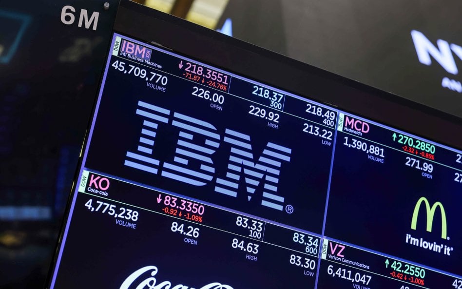 IBM stracił na wartości 25 procent w jedną sesję