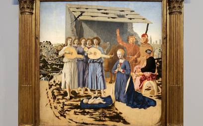 „Narodzenie” Piera alla Francesca znajduje się w londyńskiej National Gallery. Tu zdjęcie z czasów p